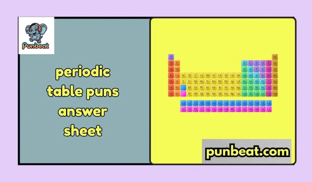 periodic table puns answer sheet